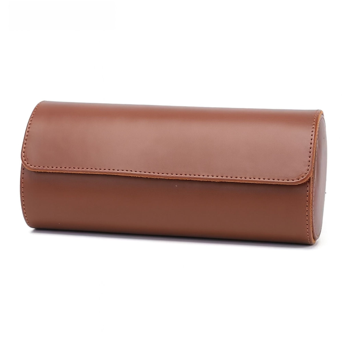 Premium Brown Leather Case - 3 Slots