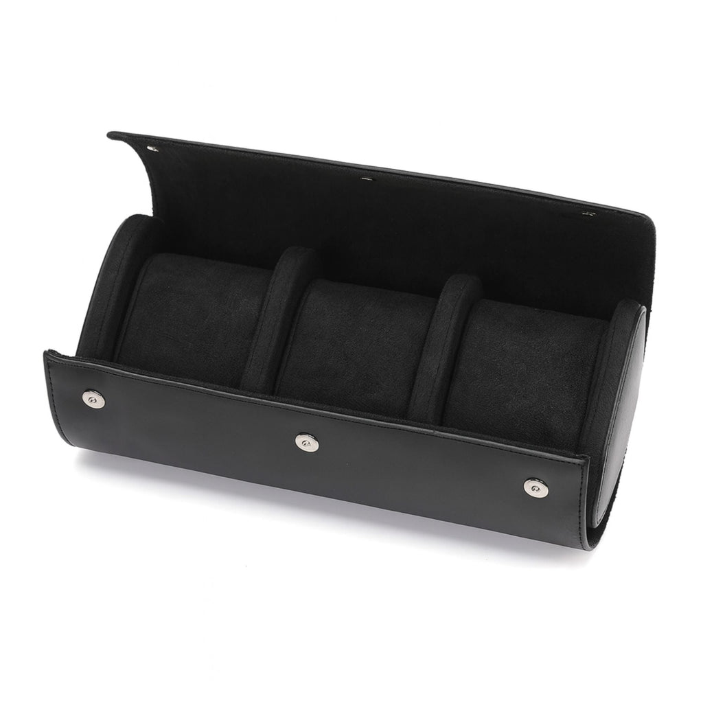 Premuim Black Leather Case - 3 Slots